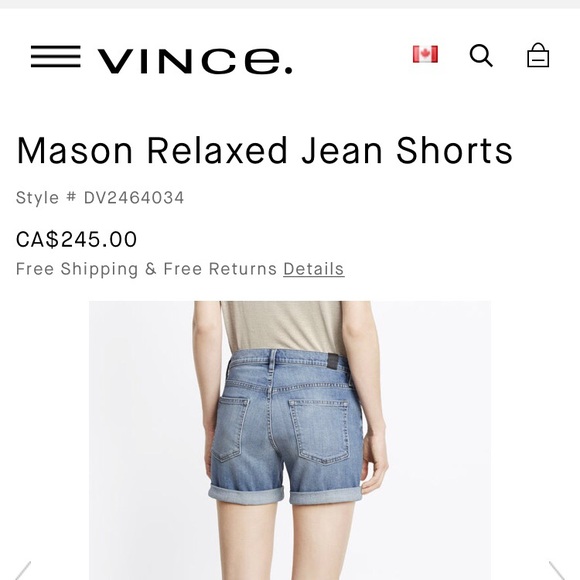 Vince Denim Denim Shorts - Picture 3 of 3